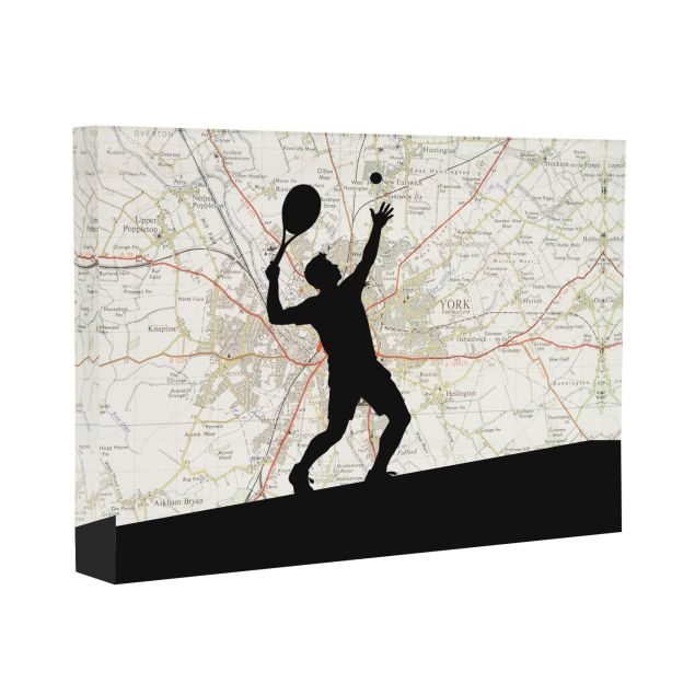 Acrylic Rectangle Block with Personalised Map