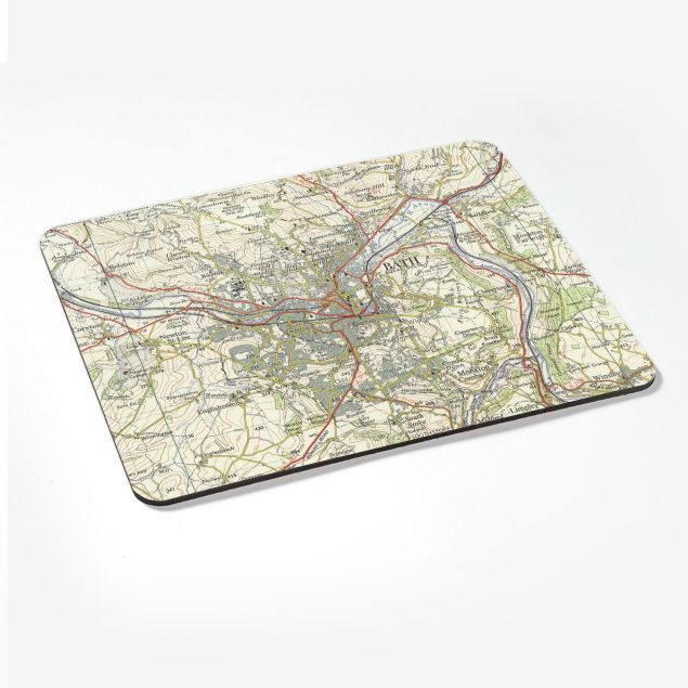 Bath Old Map Rectangular Gloss Placemats