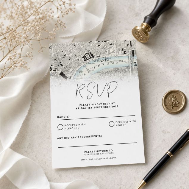 Personalised Wedding RSVP Card