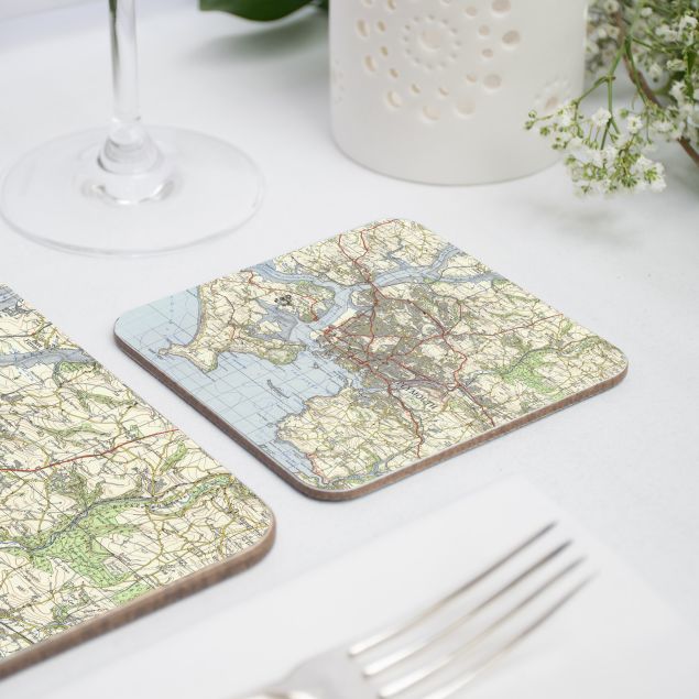Plymouth Map Coaster