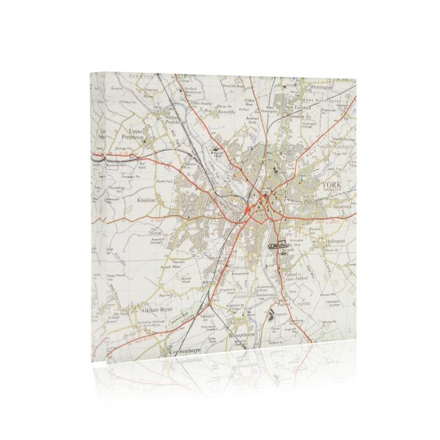 Acrylic Square Block with Personalised Map