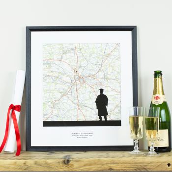 Graduation Print with Personalised Map