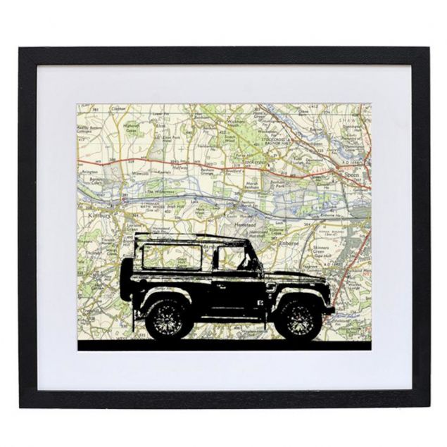 Land Rover with Personalised Map
