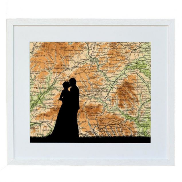 Wedding Print with Personalised Map