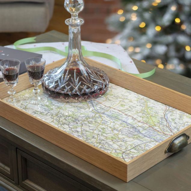 Personalised Map Drinks Tray