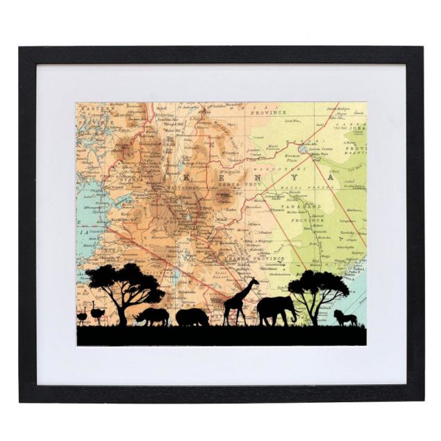 Safari Animals with Personalised Map