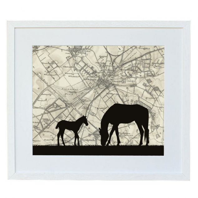 Horse Print with Personalised Map