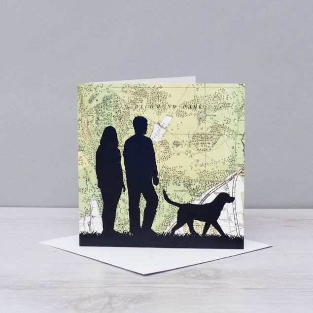 Couple in Richmond Park Greetings Card