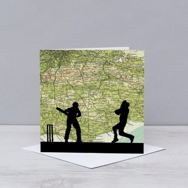 Cricketers over South of England Greetings Card