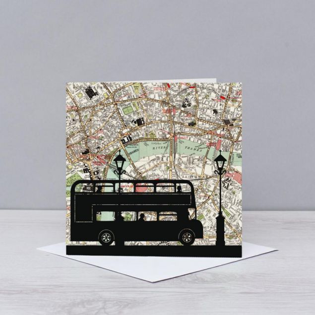 London Traffic over Oxford Street Greetings Card